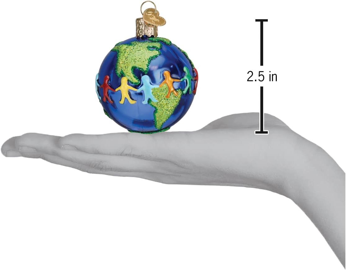 Old World Christmas World Peace Glass Blown Ornament for Christmas Tree, Handcrafted Holiday Decoration, Peace Collection - Image 4
