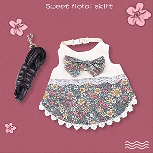 Animal Walking Pet Leash Bunny Chaleco Arnés y Correa Set Conejo Hurón Conejito Hamster Vestido Arnés Animal pequeño Ropa