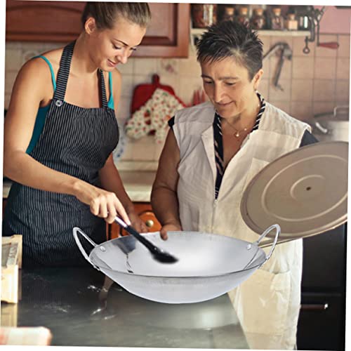 Set de 2 Woks de acero inoxidable con doble asa y superficie antiadherente miniatura 4