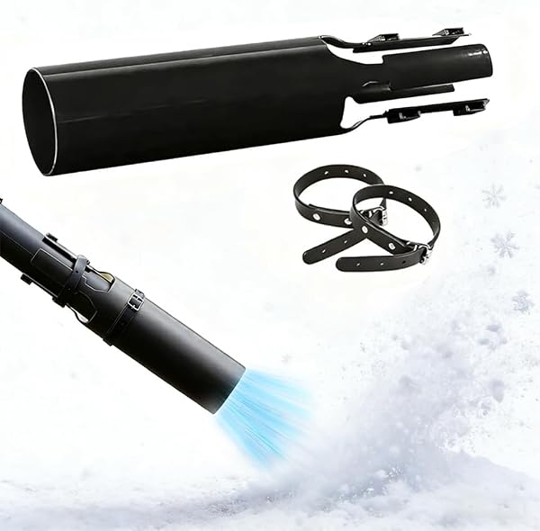 Embout amplificateur d'air pour souffleur, buse turbo avec ruban de serrage, noir