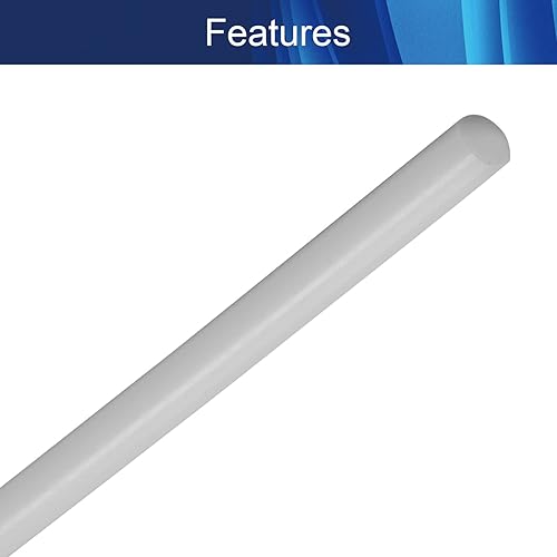 Miniatura 3 de Barras redondas de plástico sólido polioximetileno POM Rod DIY piezas blancas 15 x 39-38 pulgadas (D x L) 1 unidad