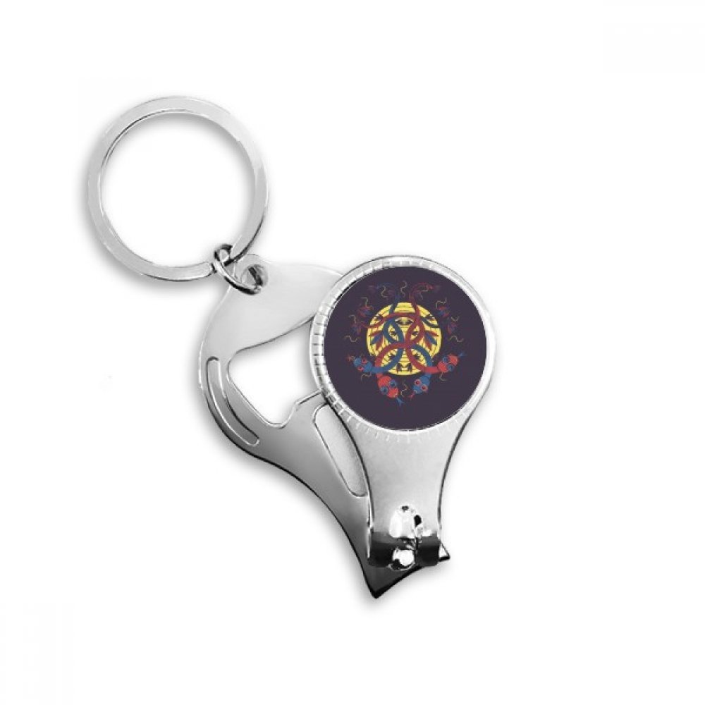 Porte-clés décapsuleur coupe-ongles motif serpent et créature pour homme et femme