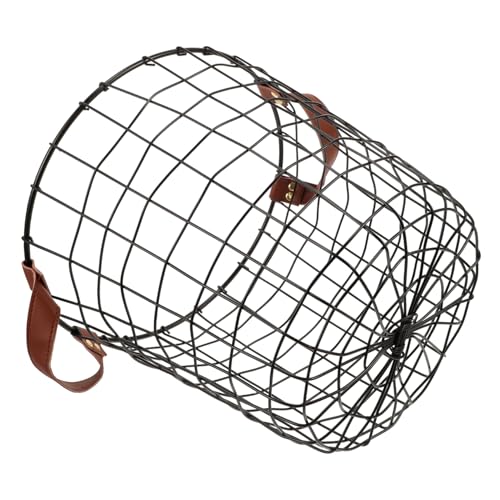 TOGEVAL Porta Legna Da Ardere in Metallo Grande Capacità Manico Pieghevole Cestino Per Legna Da Ardere Robusto e Aperto Per Esterni e Campeggio