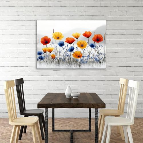 Fleurs sauvages montagnes decoration murale 60x80 - 3