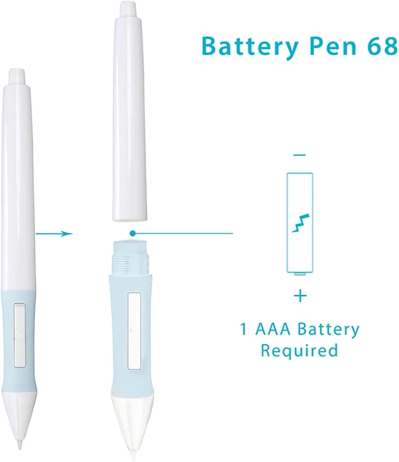 Diagram showing how to insert a AAA battery into the Dpofirs Digital Pen.