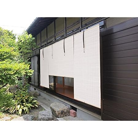 Amazon 軽量 ｐｖｃ ポリ塩化ビニール すだれ 外吊りつよし くるっと付き 幅 高さ160cm ノーブランド すだれ 通販