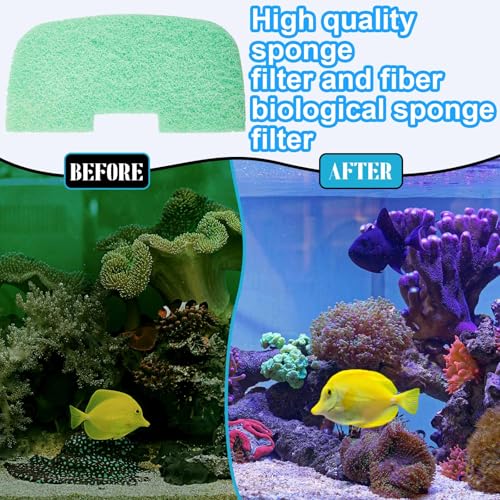 Image of Threlaco 10 Pack Compatible with Fluval 106 /206 /107 /207 Phosphate Remover Pads, Aquarium Canister Filter Media Replacement Pads for Fish Tank (Green)