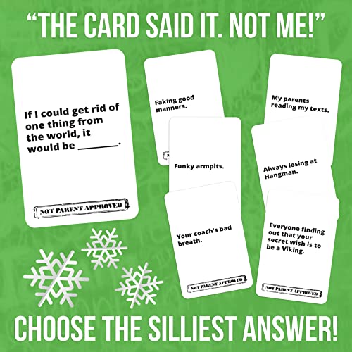 Not Parent Approved: A Fun Card Game And Gift For Kids 8-12, Tweens, Teens, Families And Mischief Makers – The Original, Hilarious Family Party Game #TOP2