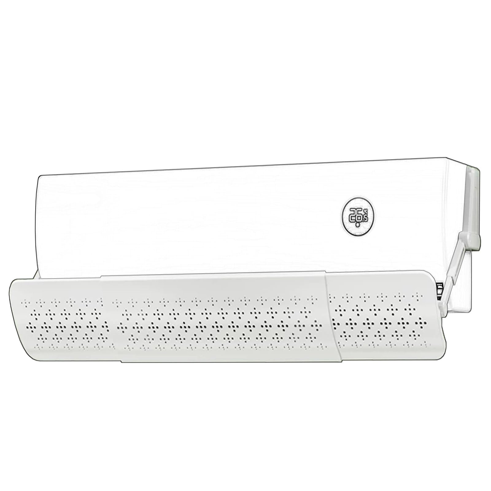 Air Conditioner Deflector, AC Vent Deflector for Wall Unit, Retractable 27.6 to 42 in, Plastic HVAC, 180° Adjustable