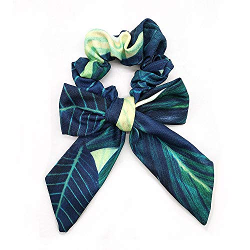 LYRAE Bow Scrunchies Bowknot Scarf Ponytail Holder Elastic Hair Ties Ropes Colorful Design For Women Girls