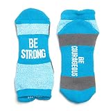 Gone For a Run Inspirational Athletic Running Socks | Women's Woven Low Cut | Inspirational Slogans | Over 25 Styles (Be Strong)