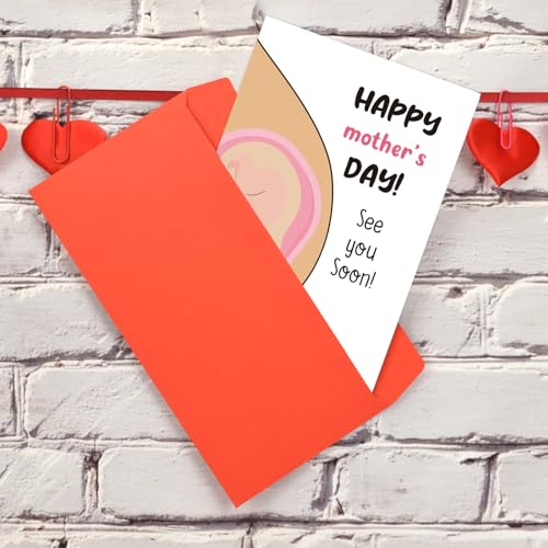 Ithmahco Cute First Mother's Day Card, Expecting Mothers Day Card, Mothers Day Gift for Pregnant Wife, Happy Mother Day from the Bump? First Mother's Day Gifts For New Mom Expecting Mom
