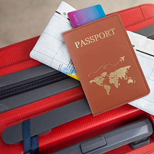 Organizador de passaporte de viagem de couro – Capa de passaporte elegante com capacidade suficiente