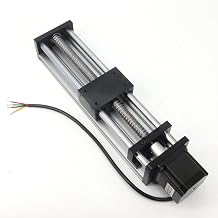 1PCS 200mm Length Effective Travel Dual Optical Axis Guide Ballscrew SFU1605 with NEMA23 Stepper Motor for DIY CNC Router Parts X Y Z Linear Stage Actuators and 3D Printer Size200mm