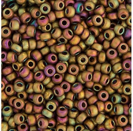 Miyuki Seed Bead 11/0 APX.22g - Green Pink Op.AB Met.Matt Luster Japanese Glass Seed Beads