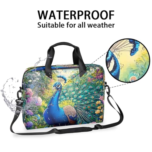 Maletín Majestic Peacock Feather para laptop 16 pulgadas miniatura 2