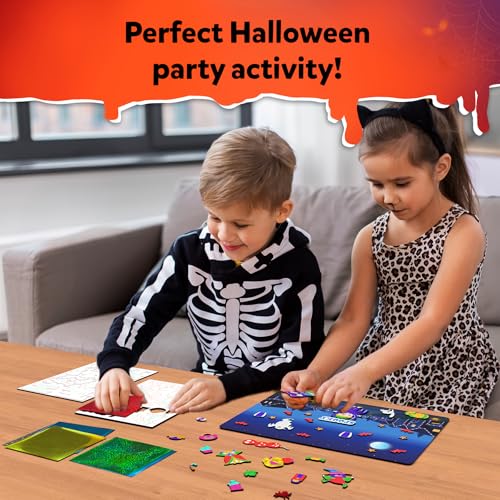 Image of Skillmatics Foil Fun Halloween Craft, Foil Art Activity, Gift for Kids | 200+ Stickers, Travel Toys, Mess-Free, Screen-Free, Fine Motor Skills, Boys & Girls Ages 4, 5, 6, 7, 8, 9