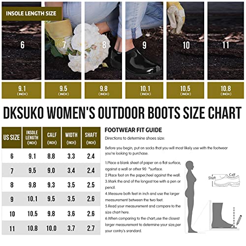 Dksuko Women's Waterproof Rain Shoes For Garden,Lightweight Slip On Low Ankle Boots With Comfort Insole #TOP6