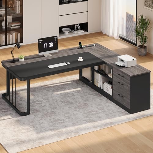 L shaped executive office desk