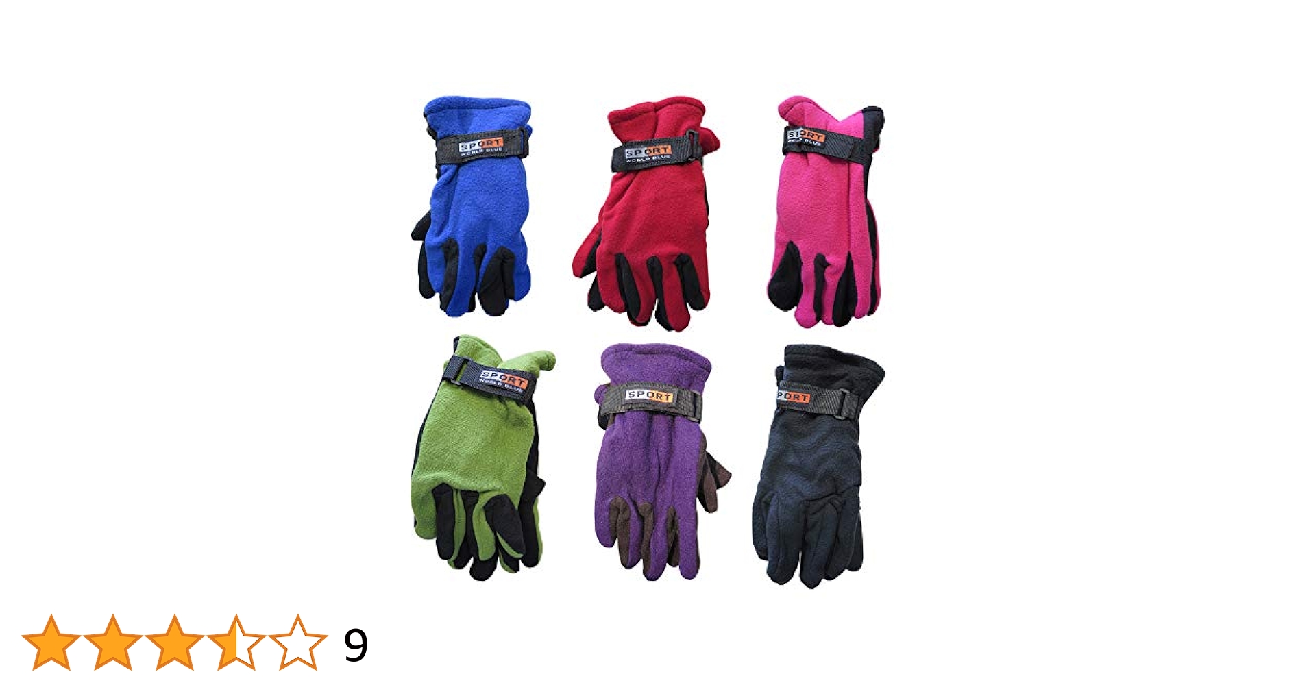 Sport World Blue Unisex Winter Fleece Gloves With Strap Sport World Blue Unisex Winter Fleece Gloves With Strap