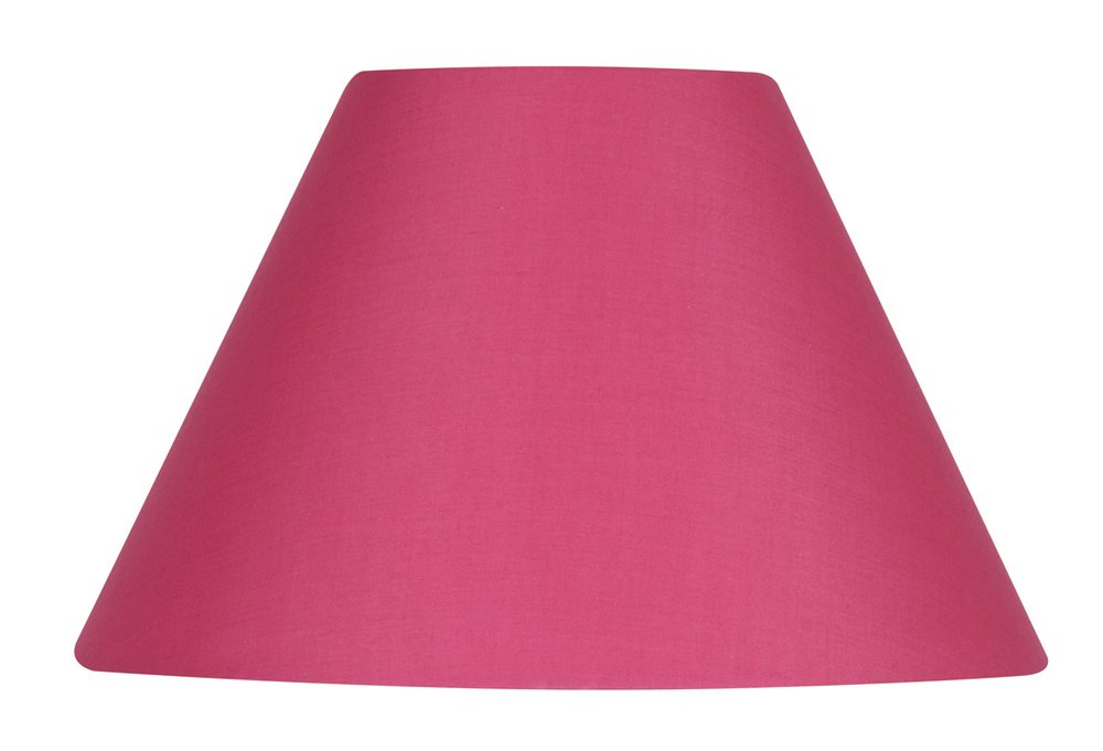 Oaks Lighting Hot Pink Cotton Coolie Shade, 8-Inch, Fabric