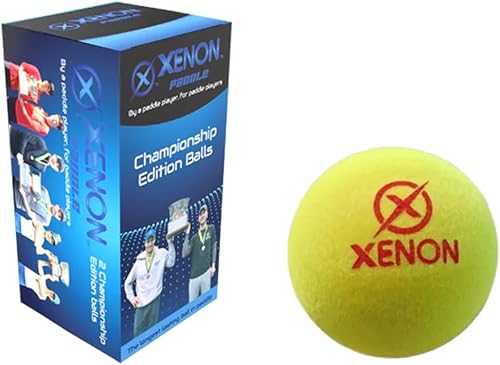 Platform Tennis Balls by Xenon, Bright Yellow for High Visibility, Superb Durability, APTA Approved, 2 Balls per Sleeve