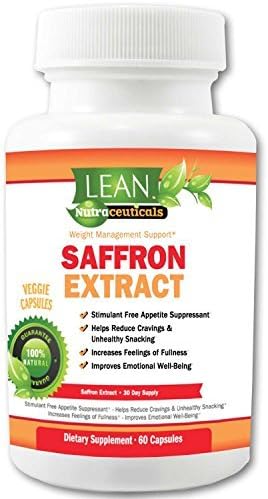 Saffron Pure Extract, Weight Loss Mood Energy Eye Heart Immune Support Supplement, Appetite and Craving Suppressant Natural Slim Metabolism Booster Diet Pills That Works for Men Women, 90 Capsules