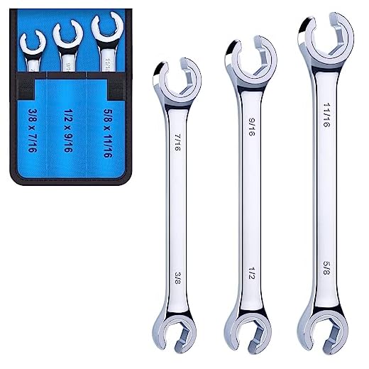 Versatile Double-End Flare Nut Wrench Set