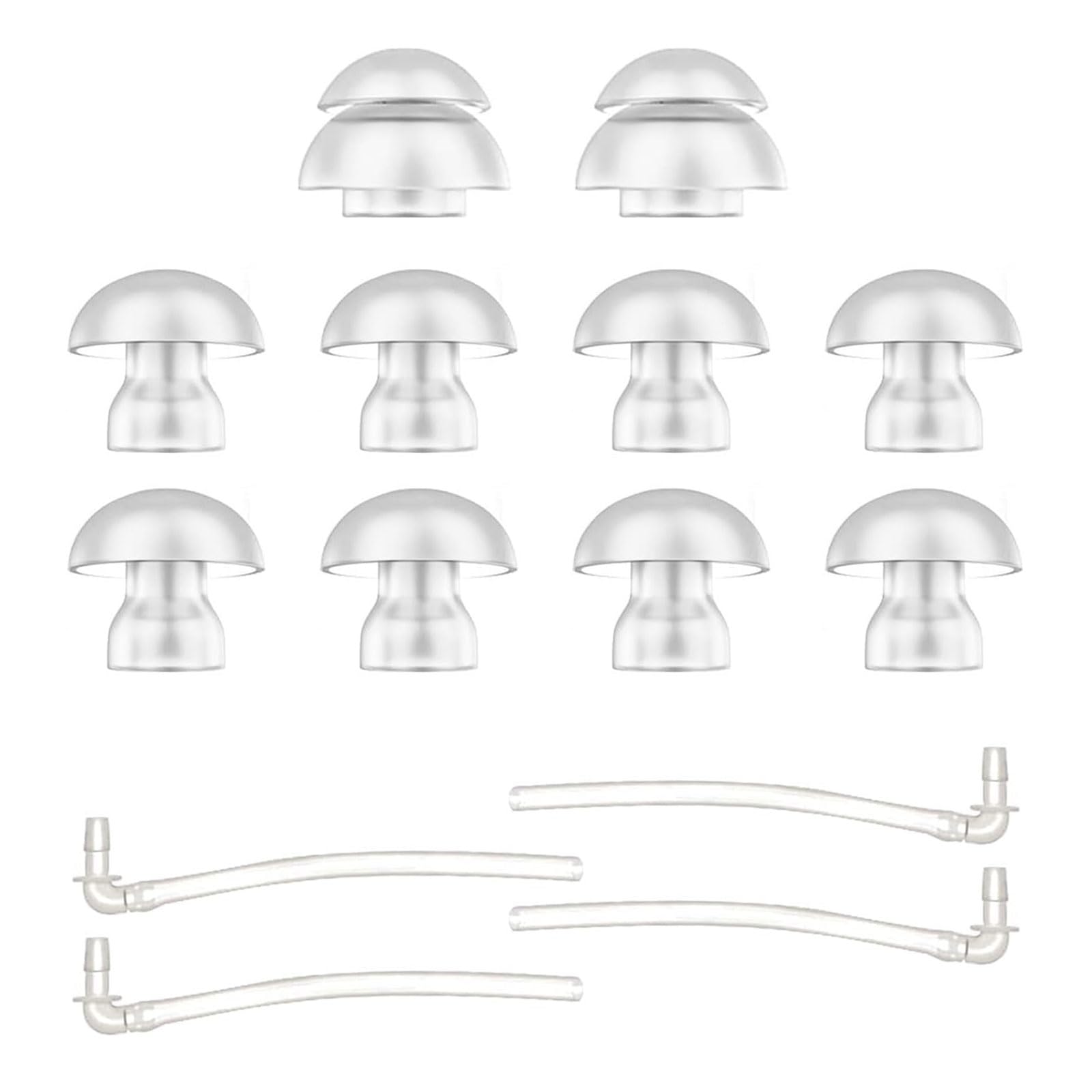 Xiciki Hearing Aid Domes with Tubes, 15 Pack Silicone Ear Tips, 12mm/14mm Replacement, Hearing Aids Parts, Hearing Aid Domes, Hearing Aids Accessories, Includes Cleaning Tool - Image 4