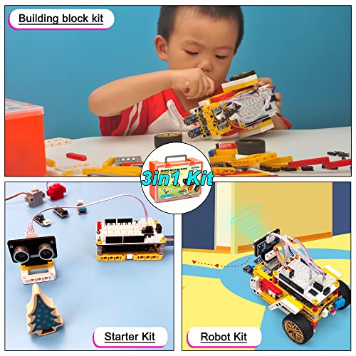 Osoyoo Building Block Robot Car Kit For Arduino As Stem Toy Gift For Kids Teenagers Adults To Learn Program Electronic Circuits, Wifi Iot Mechanical #TOP3