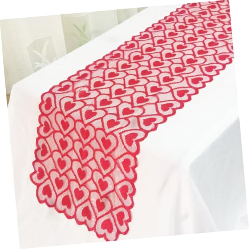 Chemin de table Saint Valentin décor de manteau de cheminée élégant rouge - 7