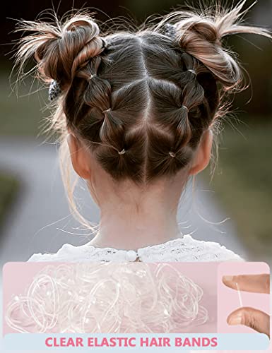 Topsy Hair Tail Tools, 1Pcs Tail Braiding Combo, 2Pcs French Braid Tool Loop For Hair Styling, 100Pcs Clear Mini Elastic Hair Bands. #TOP4