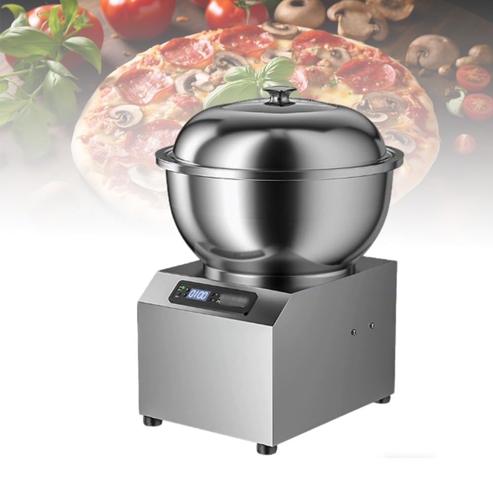 2200w Amasadora Profesional,Espiral 5-8kg,Cuenco Acero Inoxidable,Doble Rotación,Temporizador,Avance/Retroceso,para Panaderías Pizzerías Restaurantes 8kg