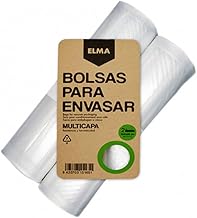 8''x 20' Vacuum Sealer Rolls, Food Vacuum Seal Bags with Line+ Technology | Striped System, Multilayer, BPA Free, Commercial Grade, Made in Spain | 2 Units | Ideal for Storage, Saving Food (8''x 20')