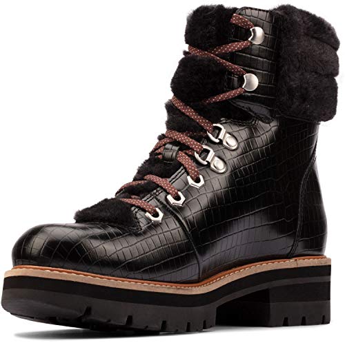 Clarks Womens ORIANNA HIKER Leather Lace up Hiking Boots