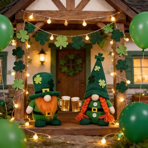 Hndaew St Patricks Day Decorations St Patricks Day Accessories - Leprechaun Doll Irish Plush Gnomes Decorations for Home Saint Patrick Day Decorations Ornament Table Centerpiece - 3