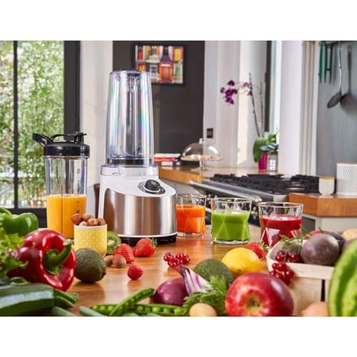 Krups Standmixer Edelstahl Glas 600 Milliliter Weiß