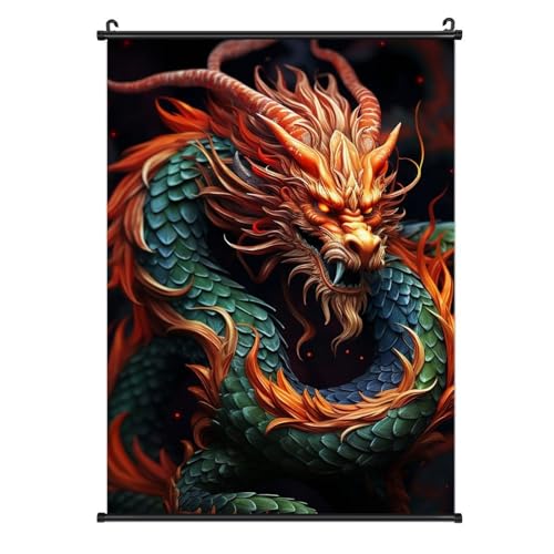 Impression sur toile dragon chinois décoration murale moderne maison