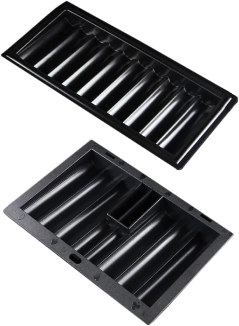 2pcs Plastic Poker Chip Tray Thick Poker Chip Holders for Organized Storage for Table Games and Card Design for Long-Term Use