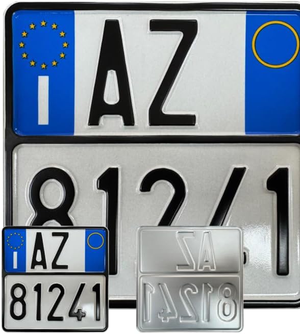 Targa Moto Europea Catarifrangente In Alluminio - Personalizzabile, Made In Italy, A Rilievo - Foto 10