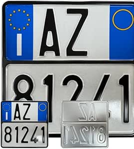 Targa Moto Europea Catarifrangente In Alluminio - Personalizzabile, Made In Italy, A Rilievo - Foto 4