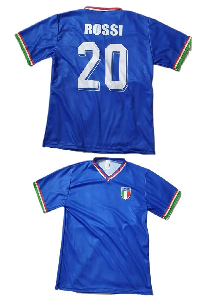 Super T-Shirt Maglia ricordo Fan di Paolo Rossi Italia Campioni del Mondo  1982 pablito Omaggio Portachiavi : Amazon.it: Moda