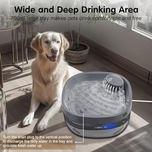 UPSKY Dog Water Fountain for Large Dogs, 1.8Gal/7L Automatic Dog Water Bowl Dispenser, Ultra Quiet Pet Drinking Fountain, Cat Water Fountain with 2 Filter & Cleaning Tool for Dogs Cats, Multi-Pet