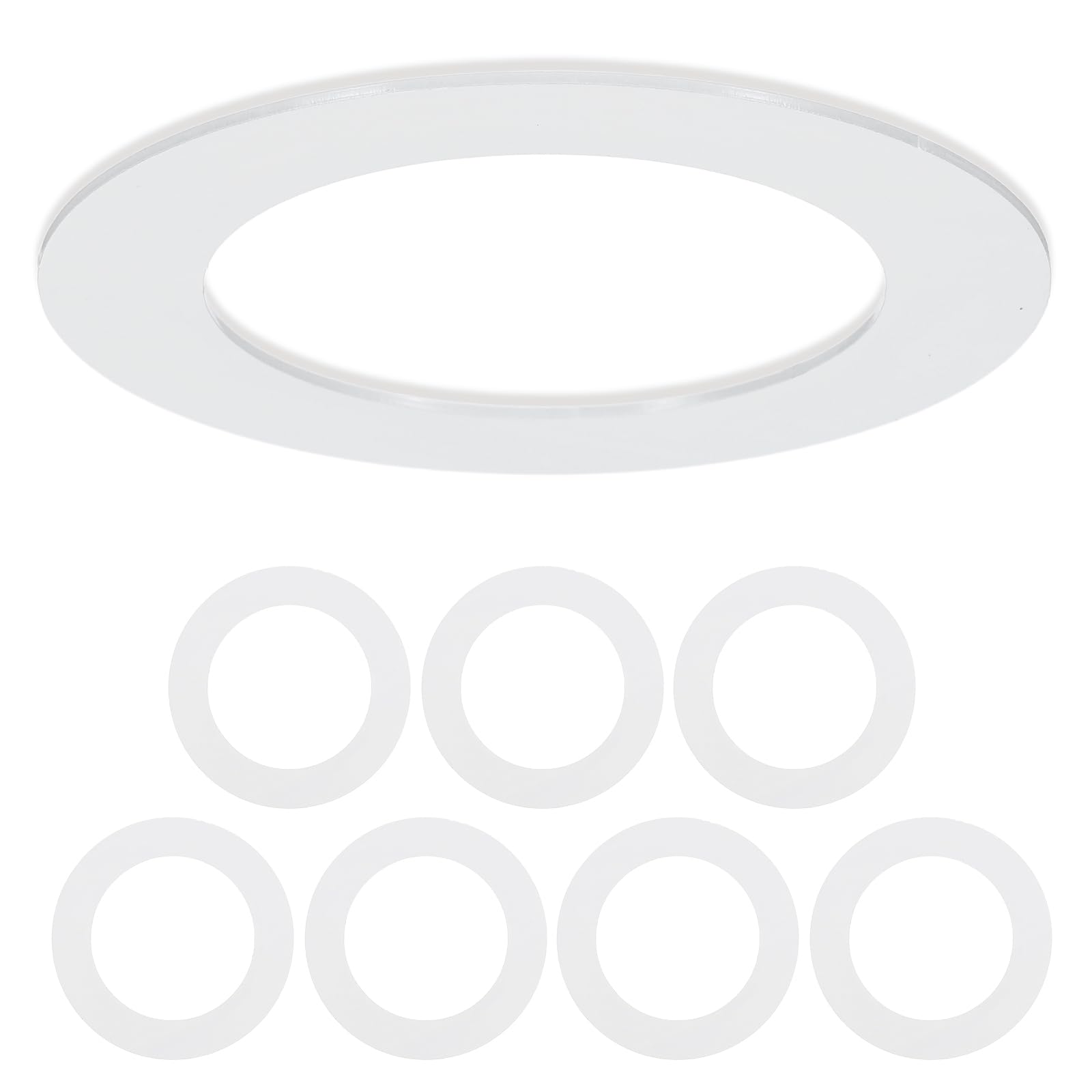 VIAPUICE Recessed Light Trim Ring 3" OD 2" ID Light Goof 8Pcs White