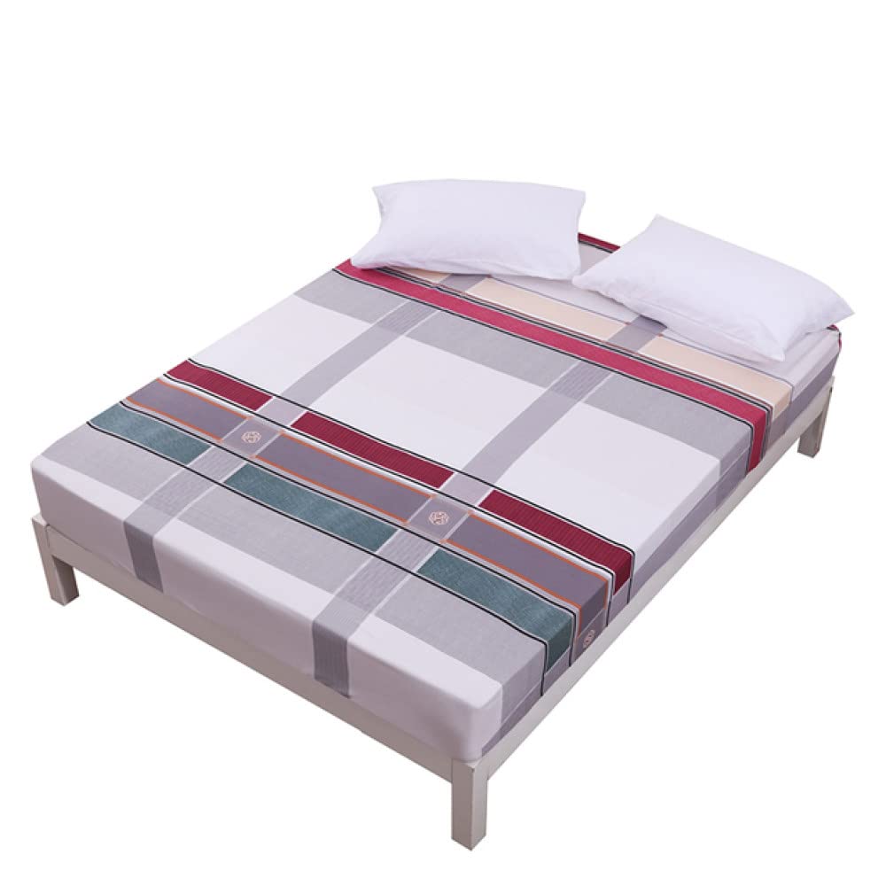 Housse de protection de matelas imprimée C15 douce et respirante 150x200x30 cm pour lit Queen Size