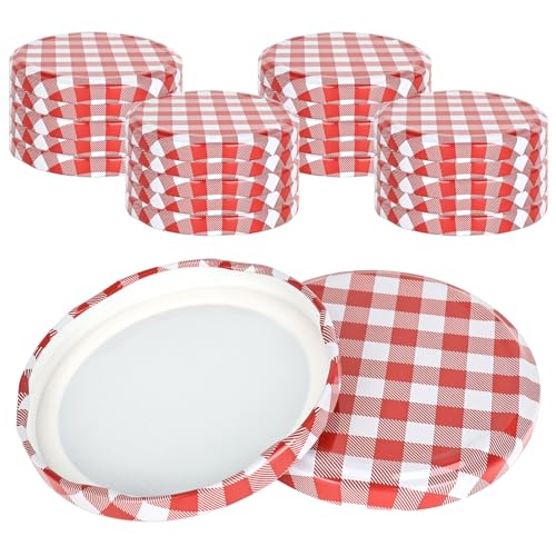 YHNDECO 20 piezas de repuesto giratorias, tapas de tarro Mason de 82 mm, tapas de tarro de mermelada para botellas, mermeladas, bebidas, frascos de conservas, frascos de conservas, cuatro tarros de
