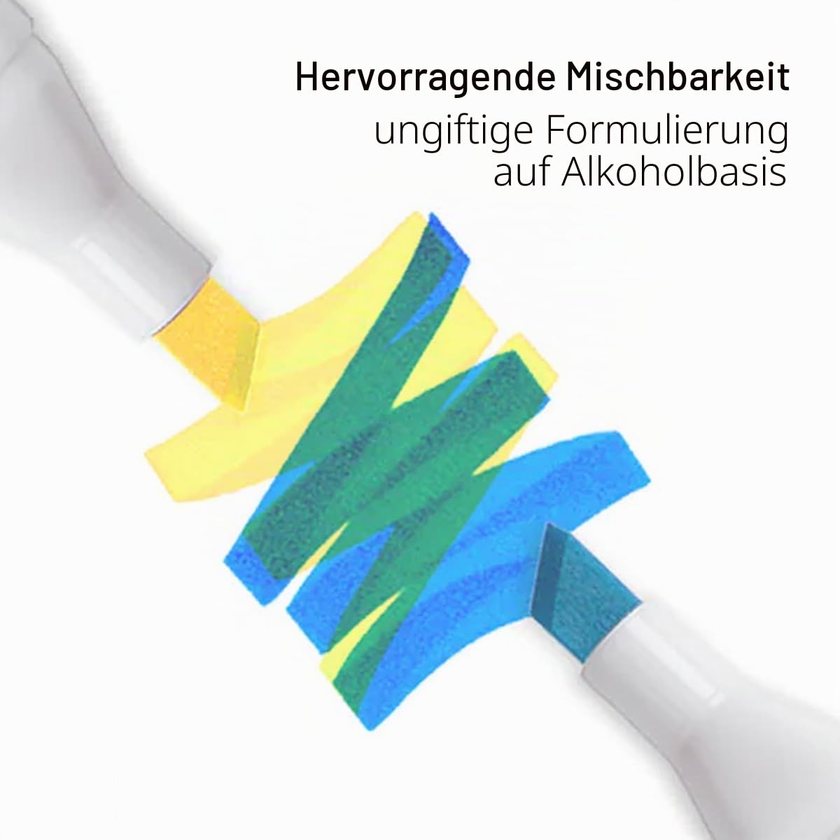 KINGART PRO Doppelendige Kunstmarker mit Alkoholtinte, 120 Farben, feine Spitze und Keilspitzen, permanent mit hervorragender Mischbarkeit, inklusive Kunststoffetui, 120 Stück