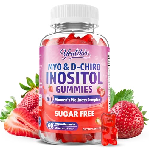Myo-Inositol & D-Chiro Inositol Gummies for Women Sugar-Free 60 Count