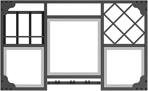 Miniatura 11 de Estantes para vinos, estantes de bar montados en la pared con soporte colgante para copas de vino, mini bar, gabinete de licor, estante de Oro,Negro