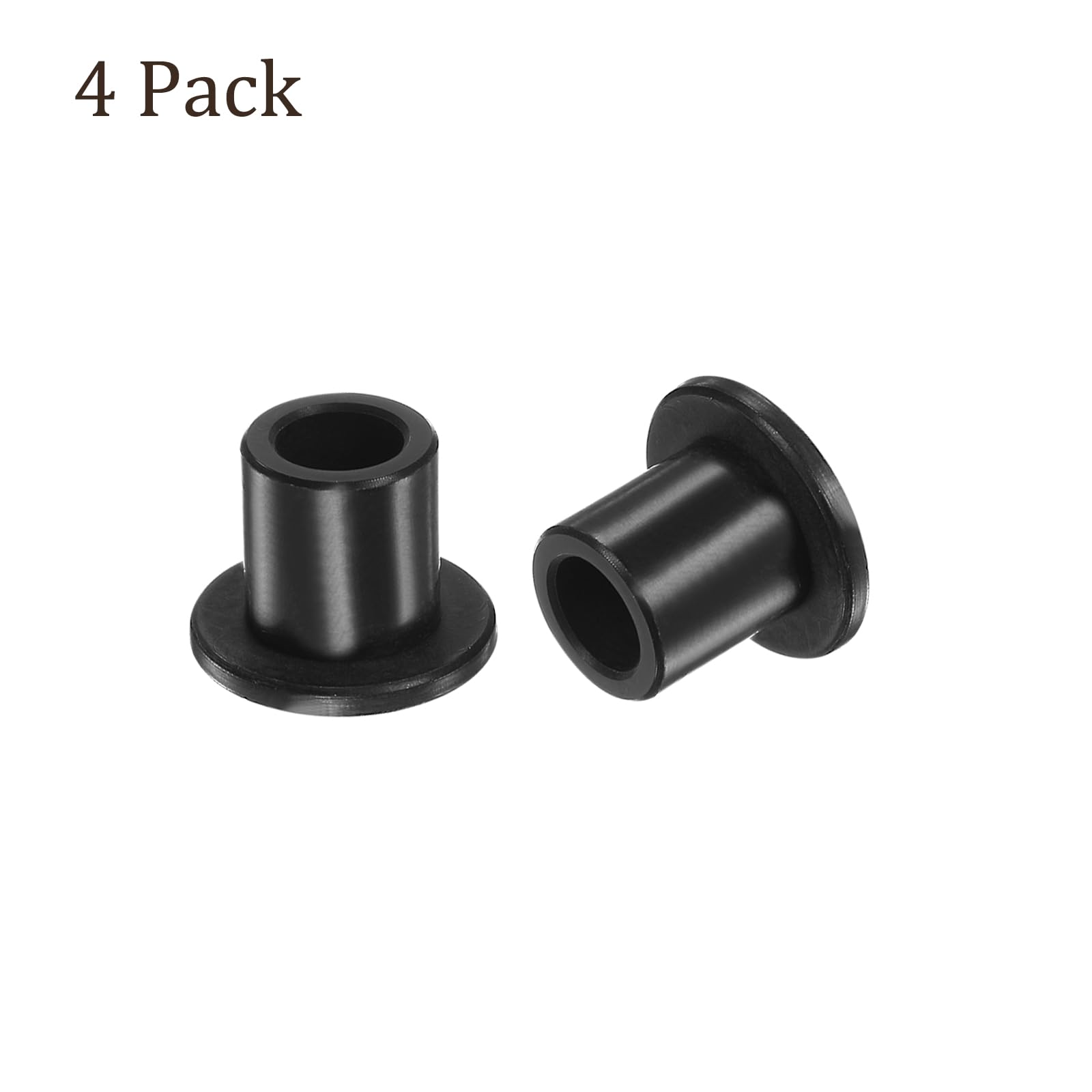 Kozelo Lot 4 Bagues Nylon à Collerette 10,5 × 16 × 26 Mm – Bagues Plastique Renfort Arbre Noir
